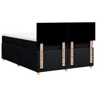Boxspring met matras stof zwart 140x200 cm - thumbnail