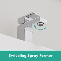 Wastafelmengkraan HansGrohe Vernis Shape Eengreeps 70 Zinc Zonder Afvoer Chroom - thumbnail