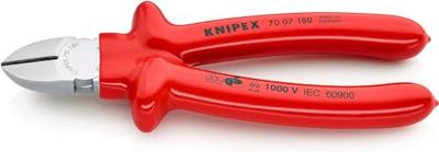 Knipex Zijsnijtang verchroomd dompelisolatie, VDE-getest 180 mm - 7007180 - thumbnail