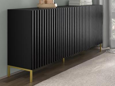 Dressoir WAVOS 4 deuren zwart Dressoir WAVOS 4 deuren zwart