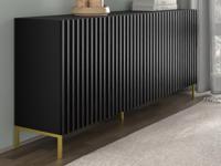 Dressoir WAVOS 4 deuren zwart - thumbnail