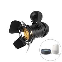 QAZQA Smart studiospot zwart draai- en kantelbaar incl. Wifi A60 - - thumbnail