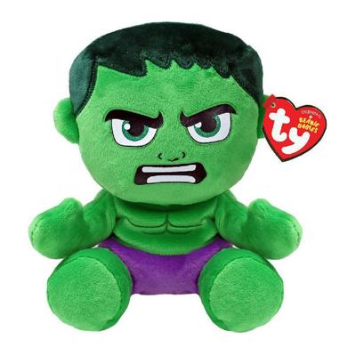 TY beanie babies marvel avengers knuffel hulk 15 cm TY beanie babies marvel avengers knuffel hulk 15 cm