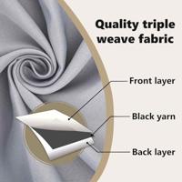 VidaXL Zwart-out gordijnen met ringen 2 pcs metaalgrijs 175 x 140 cm - thumbnail