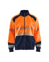 Blåkläder Sweatshirt hele rits High-Vis 35582528 | High-Vis Oranje/Marineblauw | Maat 3XL - 7330509623565 - thumbnail