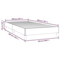 Bedframe fluweel donkergrijs 100x200 cm - thumbnail