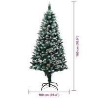 VidaXL Kunstkerstboom groen 180 cm pvc en staal en kunststof - thumbnail