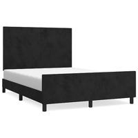 Bedframe zonder matras 140x200 cm fluweel zwart - thumbnail