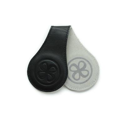 Cloby leren clips zwart Cloby leren clips zwart