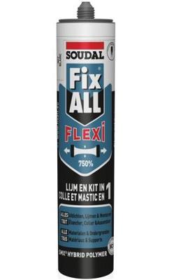 Soudal Fix - All Flexi | Lijm- en voegkit | Wit | 290 ml - 105029 Soudal Fix - All Flexi | Lijm- en voegkit | Wit | 290 ml - 105029