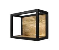 HSM Collection wandbox Levels - naturel/zwart - 35x18x25 cm - thumbnail