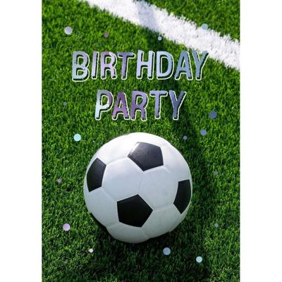 Wenskaart hallmark uitnodiging voetbal 6 stuks