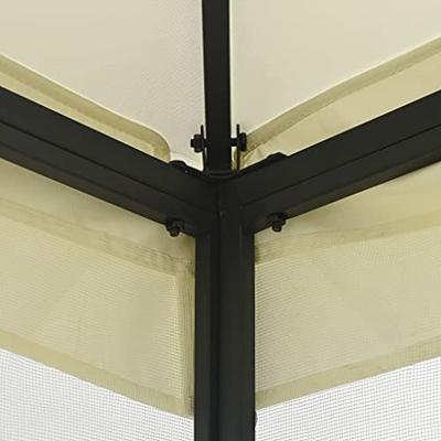 Prieel met gordijnen 300x400x265 cm crme Prieel met gordijnen 300x400x265 cm crme
