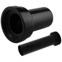 Aansluitset voor Hangtoilet - Leoni - Recht - Aan en Afvoer - 90/45 - Zwart - thumbnail