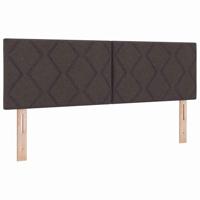 Boxspring bed met matras Donkerbruin en Wit 140 x 200 cm Stof - thumbnail