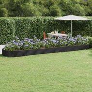 VidaXL Plantenbak 600x140x36 cm gegalvaniseerd staal antracietkleurig - thumbnail