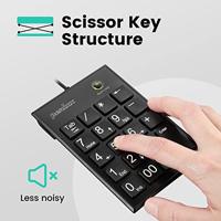 Perixx PERIPAD-202 H B Numeriek toetsenbord USB Multimediatoetsen Zwart - thumbnail