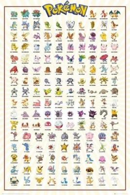 Poster Pokémon - Kanto 151 61x91,5cm Poster Pokémon - Kanto 151 61x91,5cm