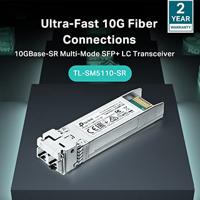 TP-Link 10GBase-SR SFP+ LC Transceiver, Compatible with switches with 10G SFP+ ports (TL-SM5110-SR) - thumbnail