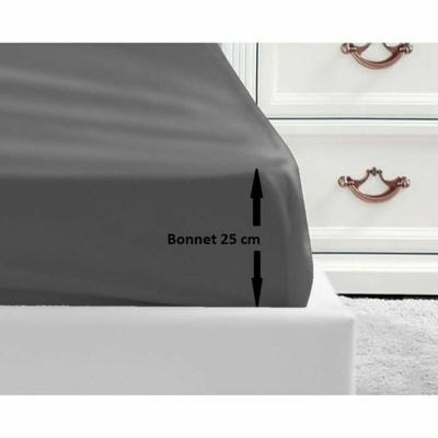 LOVELY HOME Hoeslaken 100% katoen 160x200x25 cm - Donkergrijs LOVELY HOME Hoeslaken 100% katoen 160x200x25 cm - Donkergrijs