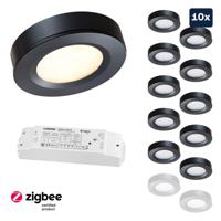 Set LED-opbouwspot Zigbee Adria zwart 3W dimbaar - thumbnail