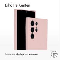 Accezz Liquid Silicone Backcover Samsung Galaxy S24 Ultra Telefoonhoesje Roze - thumbnail