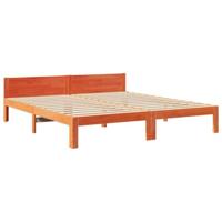 Bedframe zonder matras 240x200 cm massief grenenhout wasbruin - thumbnail