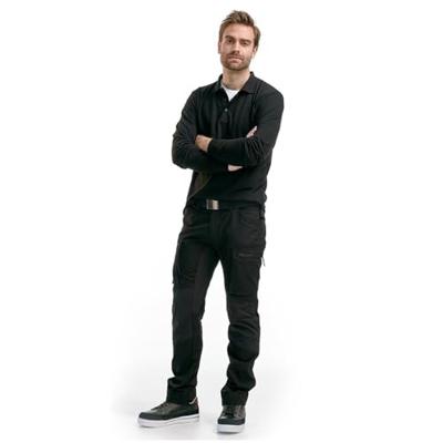 Blåkläder Poloshirt lange mouw 33881050 | Zwart | Maat M - 7330509482223