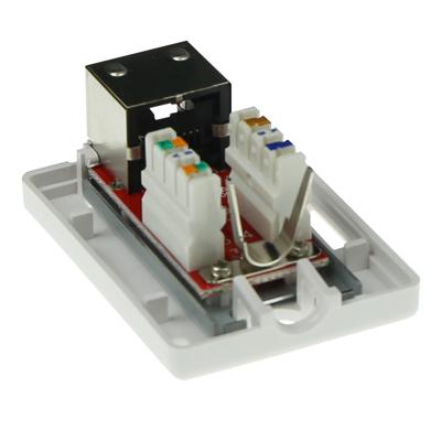 ACT FA7005 Modulair opbouwdoos shielded 1-voudig CAT6A