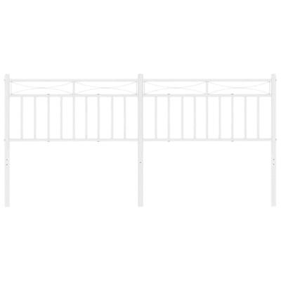 Hoofdbord 193 cm metaal wit Hoofdbord 193 cm metaal wit