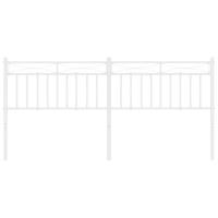 Hoofdbord 193 cm metaal wit - thumbnail