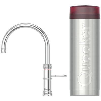 Quooker Classic Fusion Round Keukenkraan Set - Kokend Warm- en Koud Water - Chroom - Inclusief PRO3 Reservoir