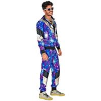 Fout 80&apos;s Trainingspak Discobal Blauw Unisex - thumbnail