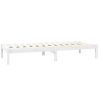 Bedframe massief grenenhout wit 75x190 cm - thumbnail