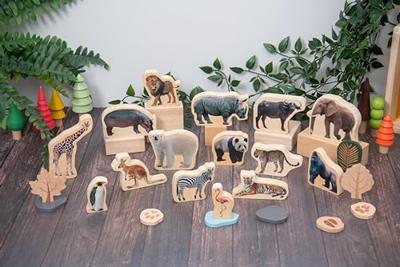 Tickit Houten Blokken Wilde Dieren