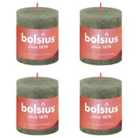 Bolsius rustiek stompkaars 80/68 fresh olive a4 - thumbnail