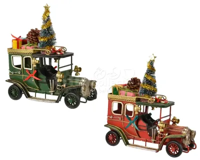 Beeld Oldtimer Metaal 17cm Assorti 1st