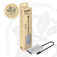 club3D CSV-1574 Thunderbolt / HDMI Adapter [1x Thunderbolt 3-stekker (USB-C®) - 2x HDMI-stekker] Grijs, Zwart 0.27 m - thumbnail