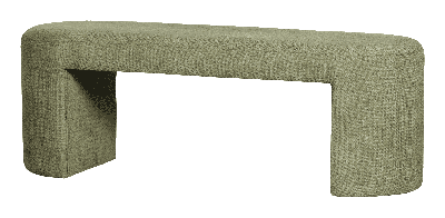 WOOOD Halbank 'Jacob' Chenille, kleur Olijfgroen WOOOD Halbank 'Jacob' Chenille, kleur Olijfgroen