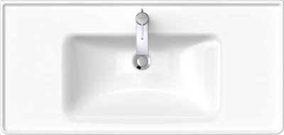 Wastafel Duravit D-Neo Met Overloop Kraanvlak 1 Kraangat 100.5 cm Hoogglans Wit Duravit - thumbnail