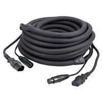 DAP DAP FP12 - IEC stroom XLR male - IEC stroom XLR female - DMX 1,5 meter - thumbnail