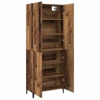 Highboard 2 pcs Oud hout 69,5 x 34 x 180 cm Bewerkt hout - thumbnail
