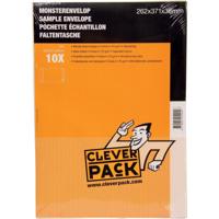 Cleverpack monsterenveloppen, ft 262 x 371 x 38 mm, met stripsluiting, crème, pak van 10 stuks - thumbnail