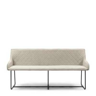 Rivièra Maison Eetkamerbank 'Frisco Drive' Mouliné Linnen, 170cm, kleur Fabulous Flax