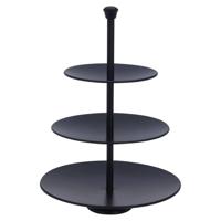 Excellent Houseware Etagere 3 Laags Mat Zwart - thumbnail