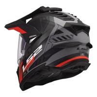 LS2 endurohelm "mx701 explorer hexa" helmet mx701 explorer hexa matt black/red/grey - thumbnail