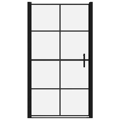 Douchedeur 100x178 cm gehard glas zwart