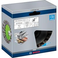 Bosch Accessoires Kegelborstel, roestvrij 115 mm, 0,35 mm, 12500 U/ min, 14 1st - 2608622109 - thumbnail
