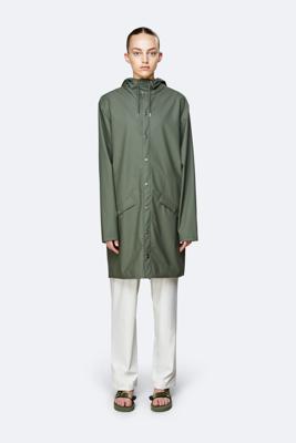 Rains Dames Long Jacket - Olive Rains Dames Long Jacket - Olive