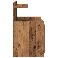 Nachtkastjes 2 st met 2 lades 40x36,5x62 cm oud houtkleurig - thumbnail